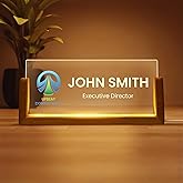 Personalized Business Desk Name Plate, Custom Office Gift for Coworker, Manager, Boss, Custom Acrylic Name Plate Office Decor, 3x6, Acrylic, Made in USA by My Sign Center