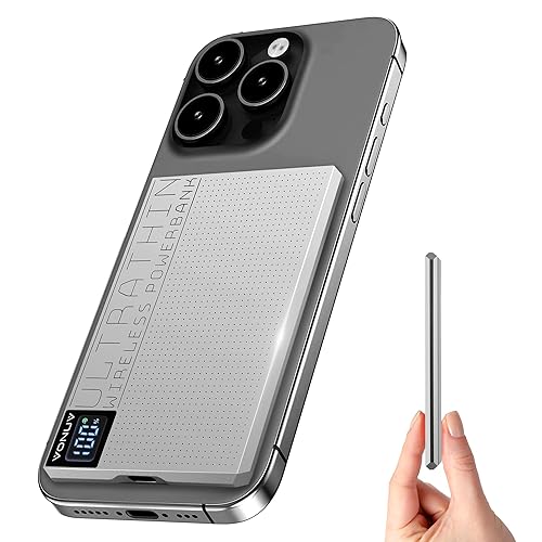 Magnetic Portable Charger 5000mAh with 15W Wireless & 20W PD Fast Charging,Ultra-Slim Travel-Ready Design,LED Display & Premium Metal Shell,Compatible with iPhone 16/15/14/13 Pro/Pro Max/Plus