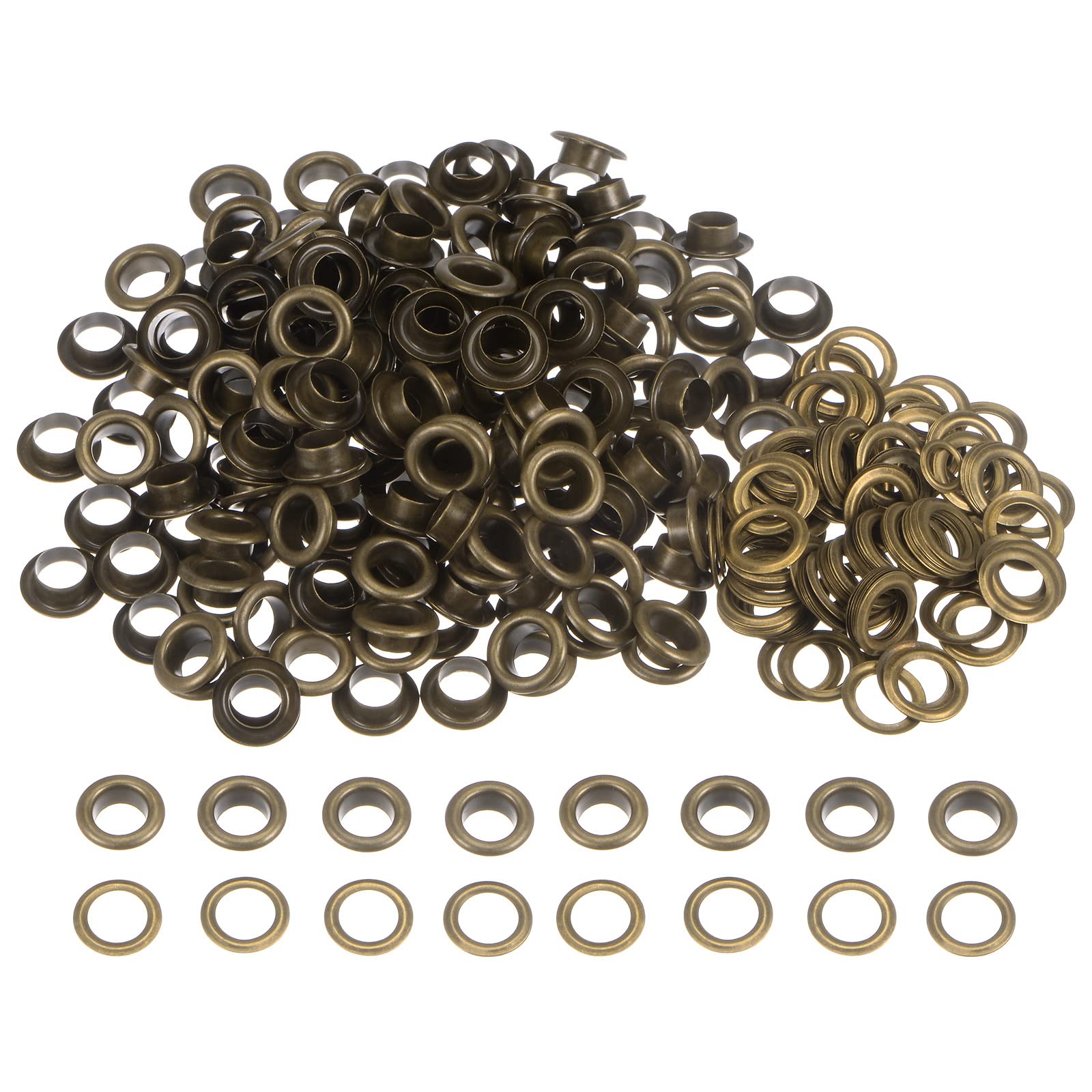 HARFINGTON 200 Set Color Round Grommets 8mm