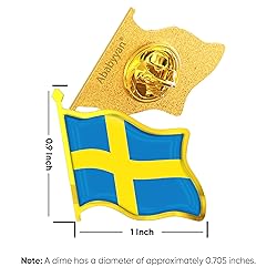 Sweden Flag Lapel Pin - Enamel Metal National Badge