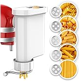 Pasta Attachment for Kitchenaid Stand Mixer, Gourmet Pasta Attachments for Kitchenaid Mixer with 5 Plates for Spaghetti, Buca