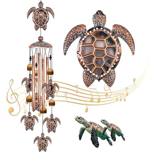 Turtle Wind Chime for Outside,Sea Turtle Gifts for Women,35IN Windchimes Outdoors Clearance,Turtle Decor for Garden Yard Porch Patio Home, Birthday Gift for Mom Grandma Friend