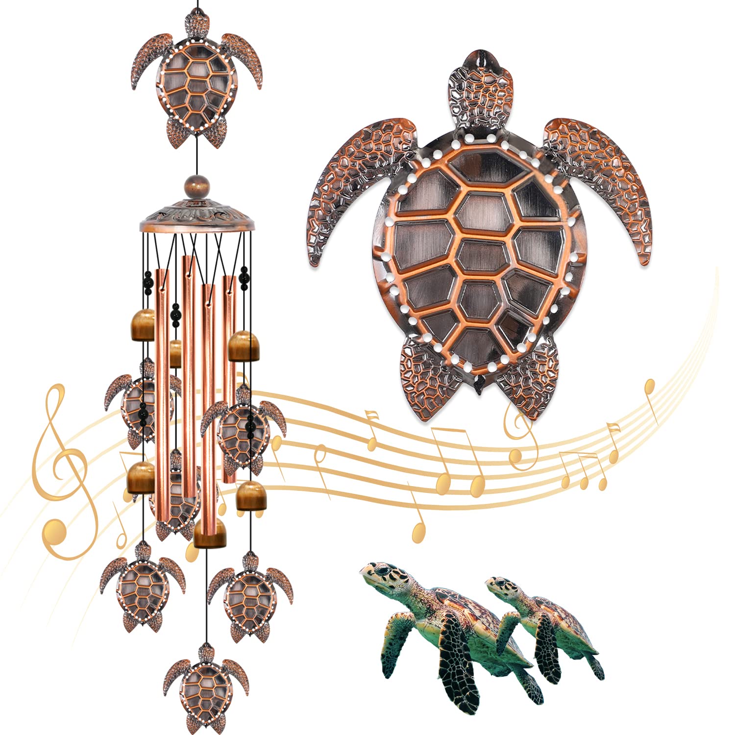 Photo 1 of Turtle Wind Chime for Outside,Sea Turtle Gifts for Women,35IN Windchimes Outdoors Clearance,Turtle Decor for Garden Yard Porch Patio Home, Birthday Gift for Mom Grandma Friend