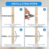 qxayxa 123 Pcs Plasterboard Fixings Wing Toggle Bolts Drywall Screws M3-M6 view 4