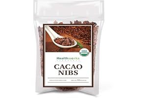 Healthworks Cacao Nibs Raw Organic (32 Ounces / 2 Pound) | Criollo Bean | Unsweetened Chocolate Substitute | Certified Organic | Keto, Vegan & Non-GMO | Antioxidant