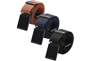 Boy Kids Magnetic Buckle Belt - Adjustable Elastic Child Belts for Girls, 3 Pieces