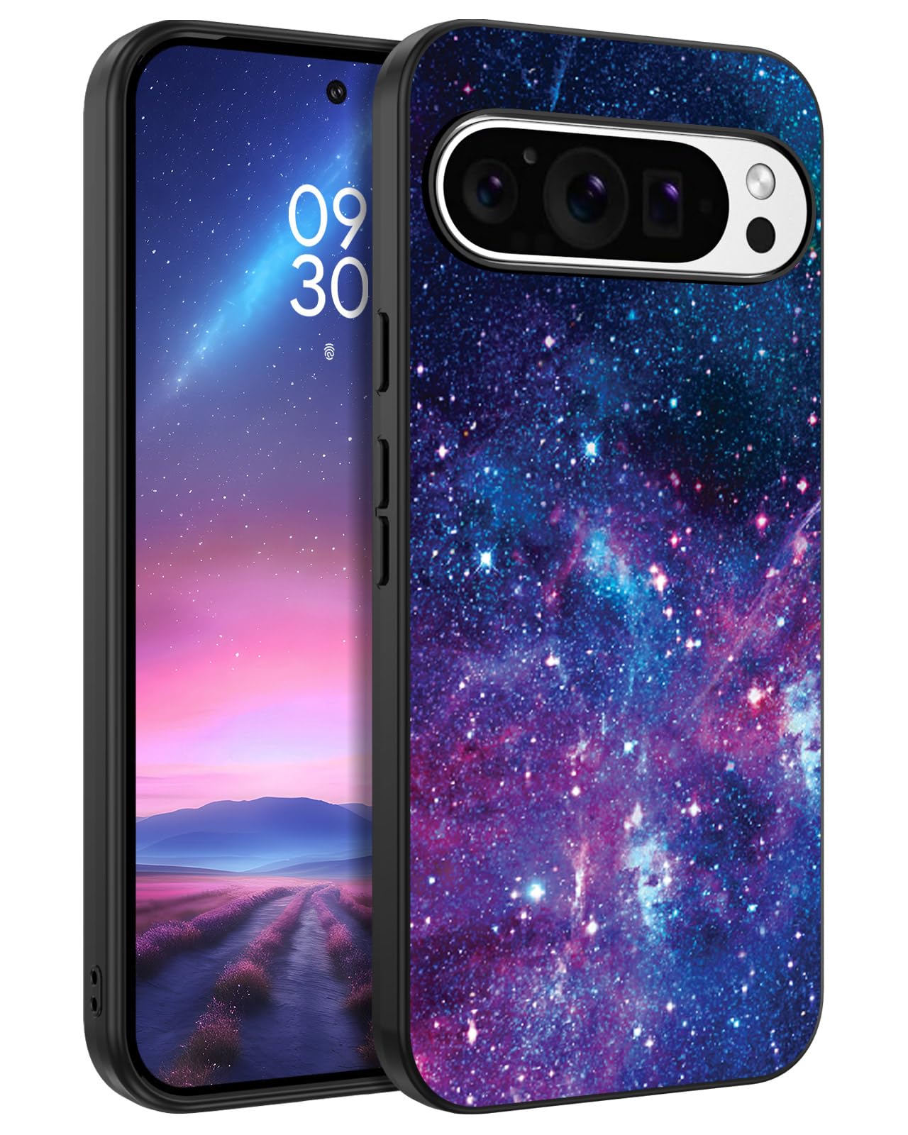 GaoBao Slim Pixel 9 Pro XL Case, Glow in The Dark Nebula Space Luminous Lightweight Soft Protective Cover, Unisex Phone Case for Google Pixel 9 Pro XL