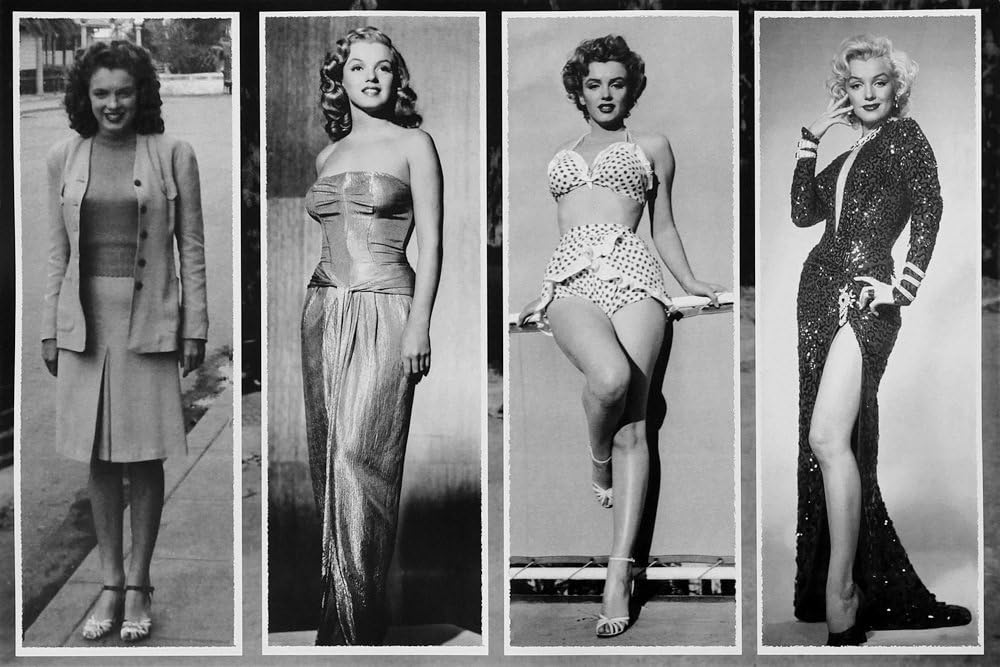 Bruce Teleky Marilyn Monroe Metamorphosis in Black and White Photo Print Poster (18 1/8 x 11 7/8")