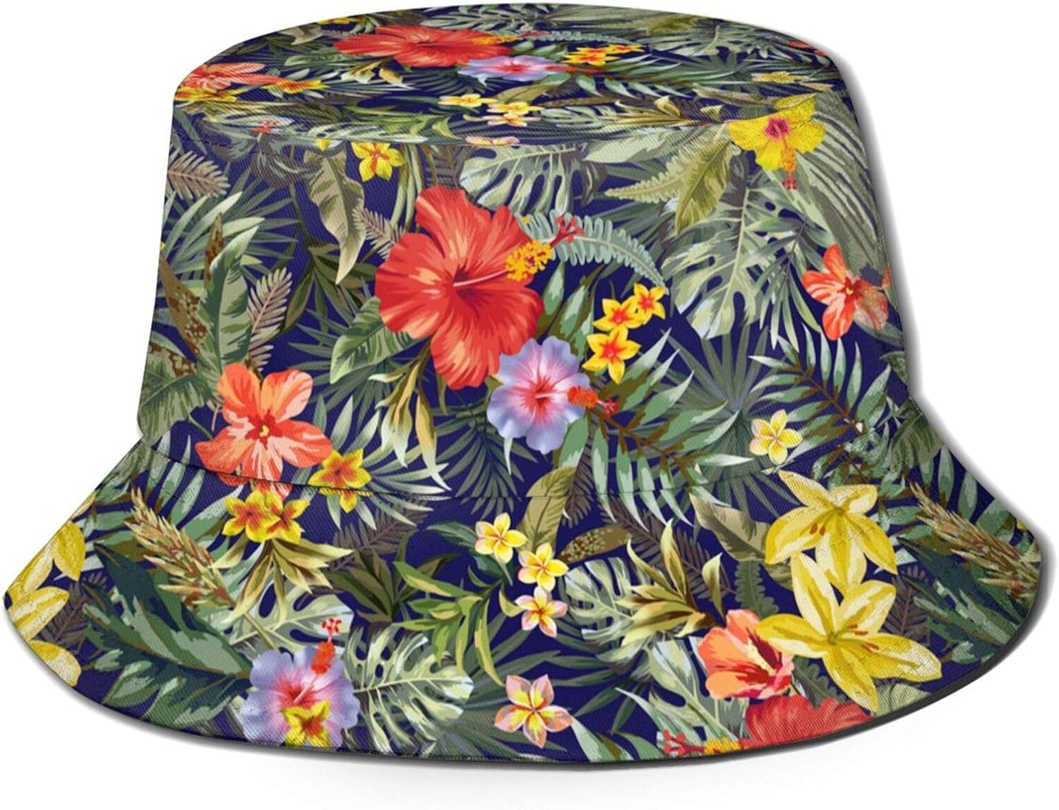 Tropical Flowers Unisex Cute Bucket Hat Summer Outdoor Travel Beach Fisherman Sun Hat Packable