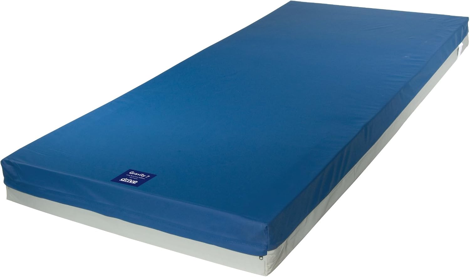 Drive Medical Gravity 7 Long Term Care Pressure Redistribution Mattress, No Cut Out, 80", Blue, Full: Health & Personal Care