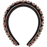 balacoo Rhinestone Headband Fashion Headbands for Women Crystal Rhinestone Russian s Padded Bath Hair Bands Knotted s Girl Fabric Gem Korean Version Woman