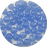Pinhoollgo 200pcs 6mm Crystal Glass Beads Faceted Rondelle Glass Spacer Beads for Bracelets Necklace Pendants Earrings Key Chains Jewelry Making(Light Blue Jade)