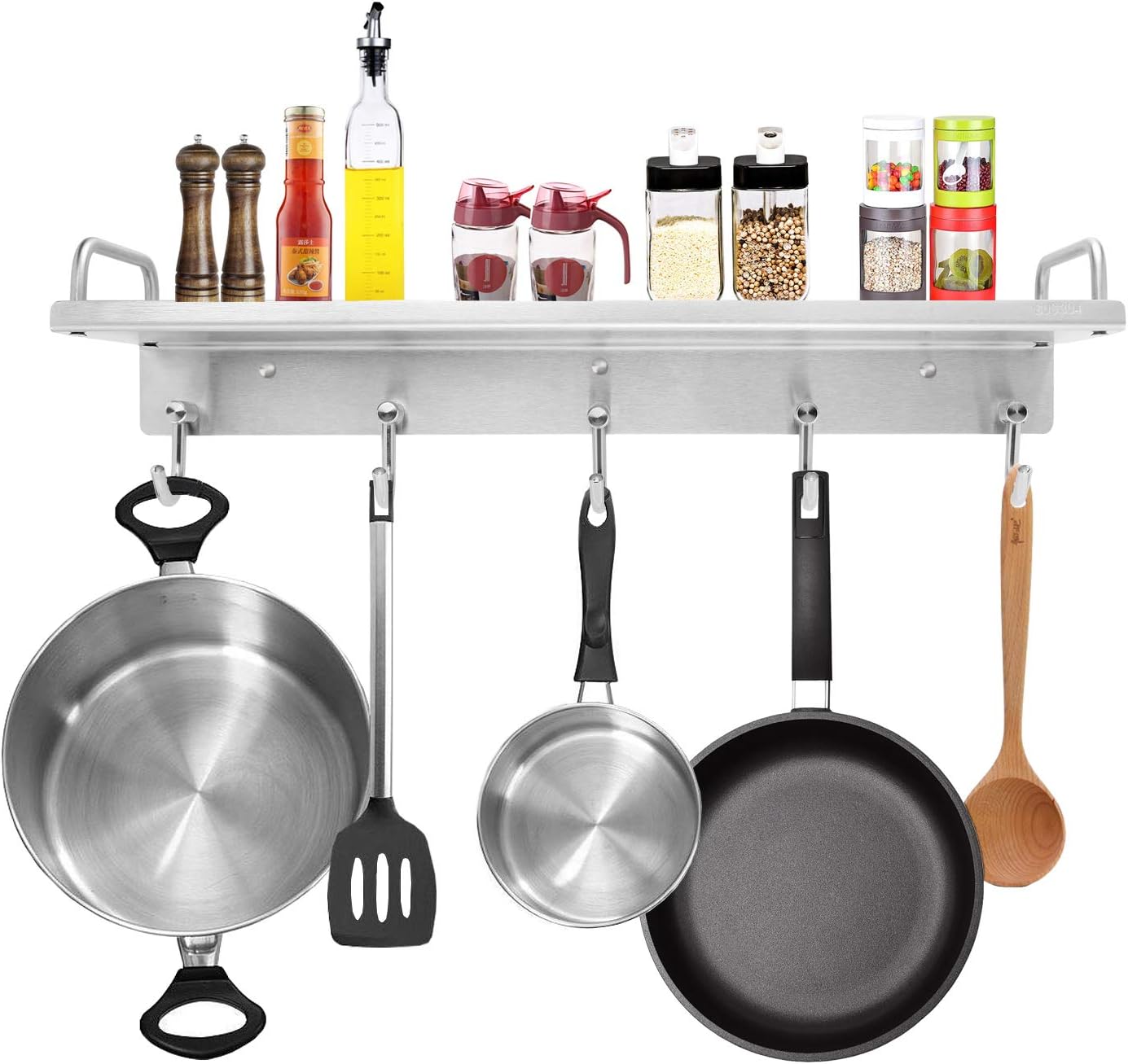 Stainless Steel Pot Hangers for Kitchen Spices Rack