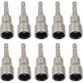 Litoexpe 10 Pcs 1/2" Hex Magnetic Nut Driver | For Electric Drills, Quick Change Socket