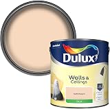 Dulux Silk Emulsion Paint Walls Ceilings Soft Peach 2.5L