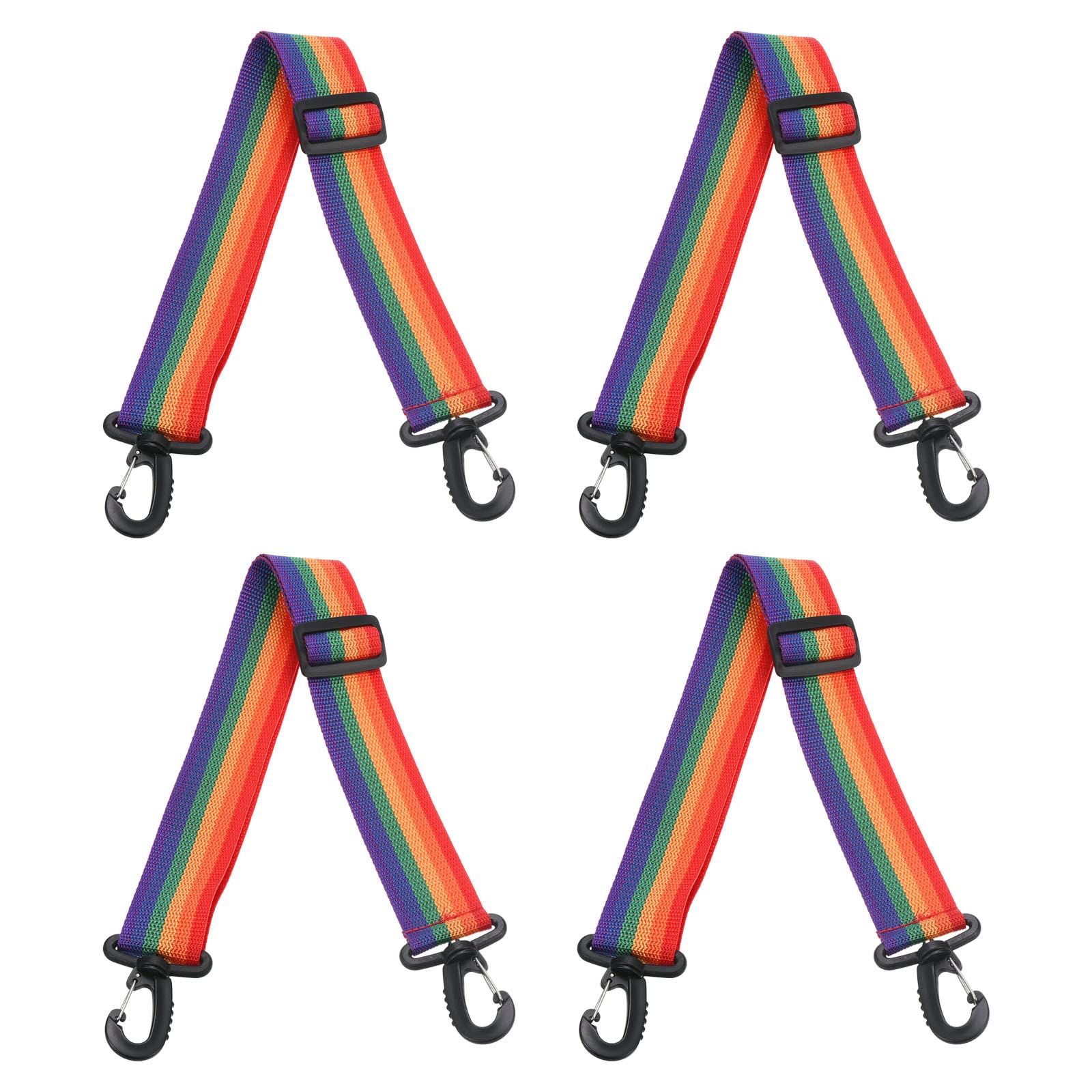 PATIKIL 90cmx3.8cm Roller Skate Leash, 4 Pack Adjustable Ski Boots Carrier Strap for Roller Skates, Ski Boots, Ice Skates, Multicolored