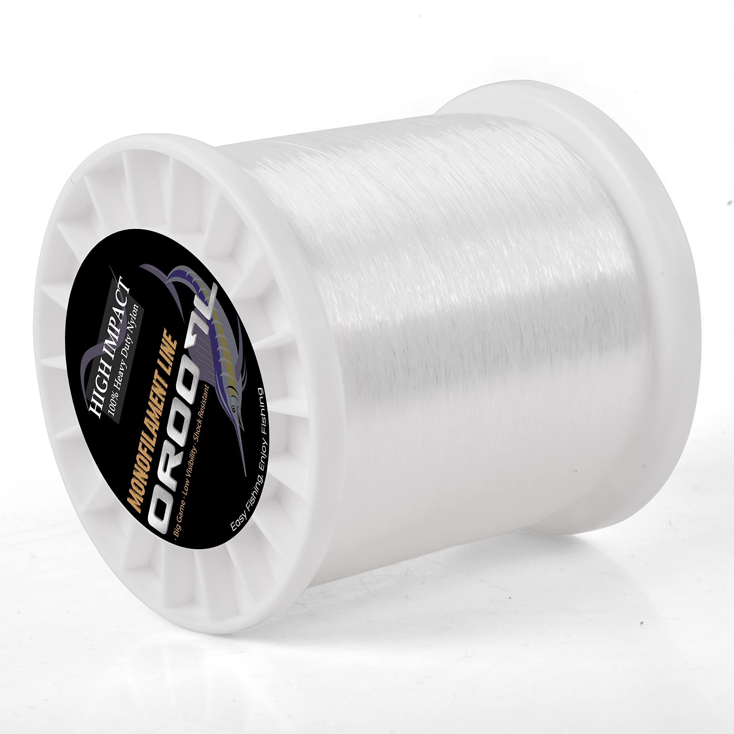 Monofilament Fishing Line 10LB-50LB Higher Strength Mono Fishing Line Saltwater Freshwater Strong and Abrasion Resistant Nylon Mono Fishing Line Clear/Blue