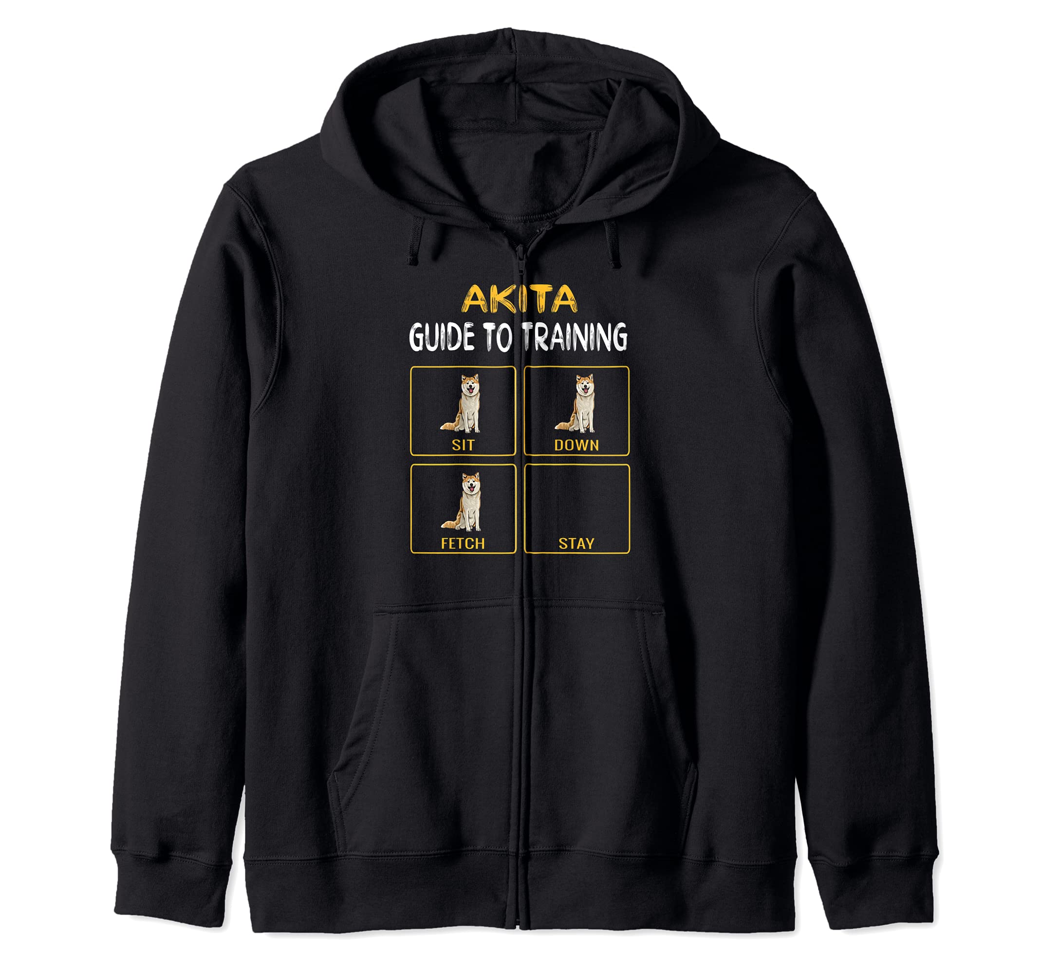 Funny Akita Guide To Training Dog Obedience Trainer Zip Hoodie
