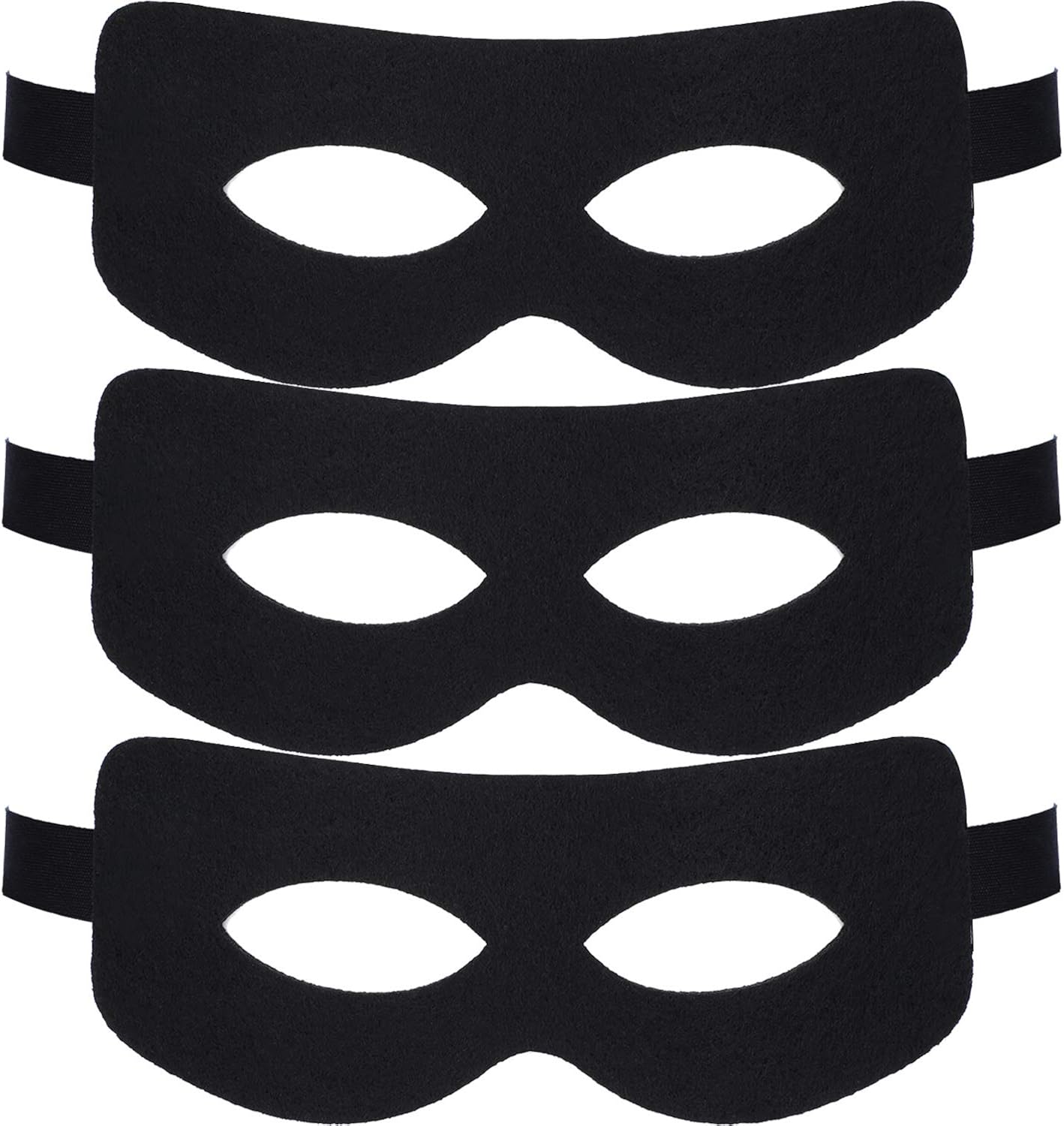 Black Hero Eye Masks Masquerade Felt Masks Cosplay Bandit Eye Mask for Halloween