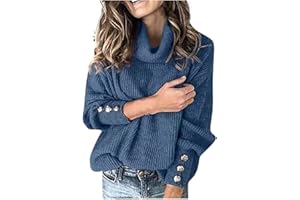 FQZWONG 2022 Womens Sweater Turtleneck Knit Long Sleeve Jumper T Shirt Casual Fashion Loose Lightweight Tops Tunic Pullover Plus Size