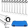 LOSCHEN 10 pcs SAE Ratcheting Wrench Combination Wrench Set 10 Pcs/Set with 72 Teeth, Chrome Vanadium Steel Tubing Ratchet Spanner（US and European Patents）