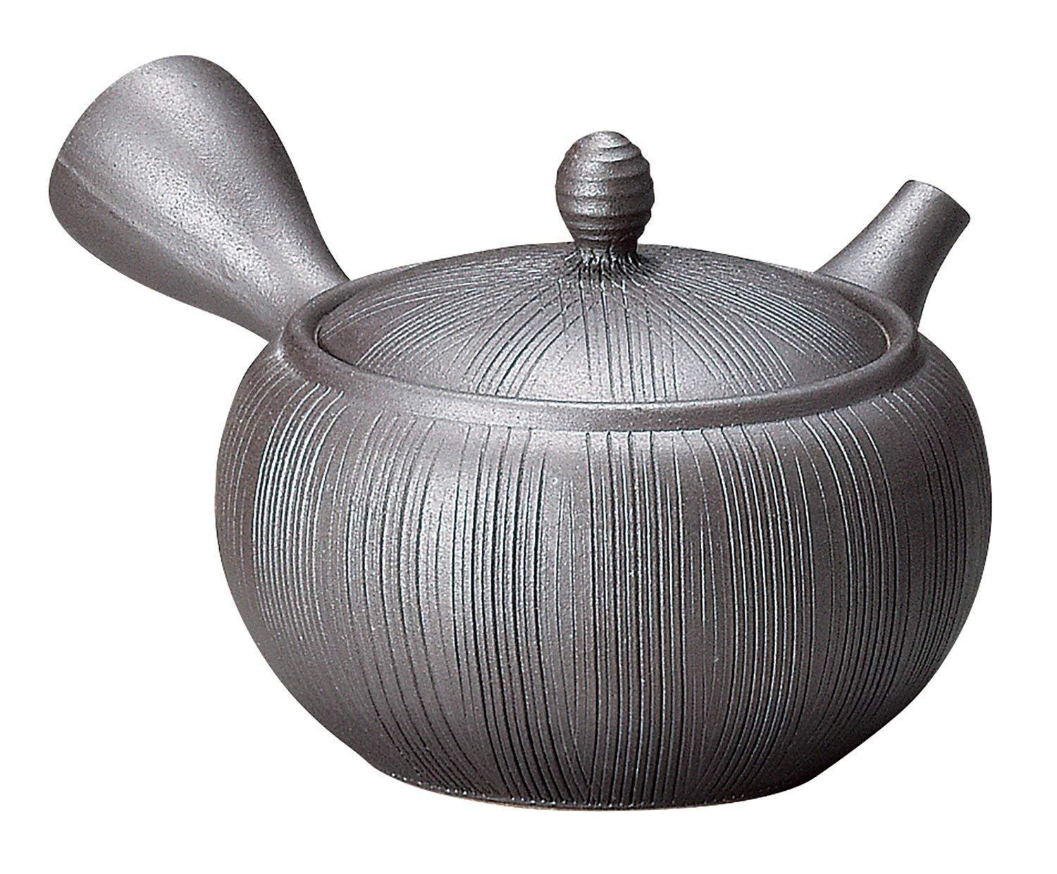 Japanese Kyusu Tokoname Clay Teapot Isshin 11.5 Fluid Onces IL228 (Single Pack)