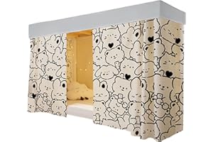 Mocarly Dorm Single Twin Bunk Bed Tents Drapes Dustproof Blackout Underbed Cloth Bed Privacy Curtains 2 Panels + 1 Top (Color 11, 45.3 x 78.7 in)