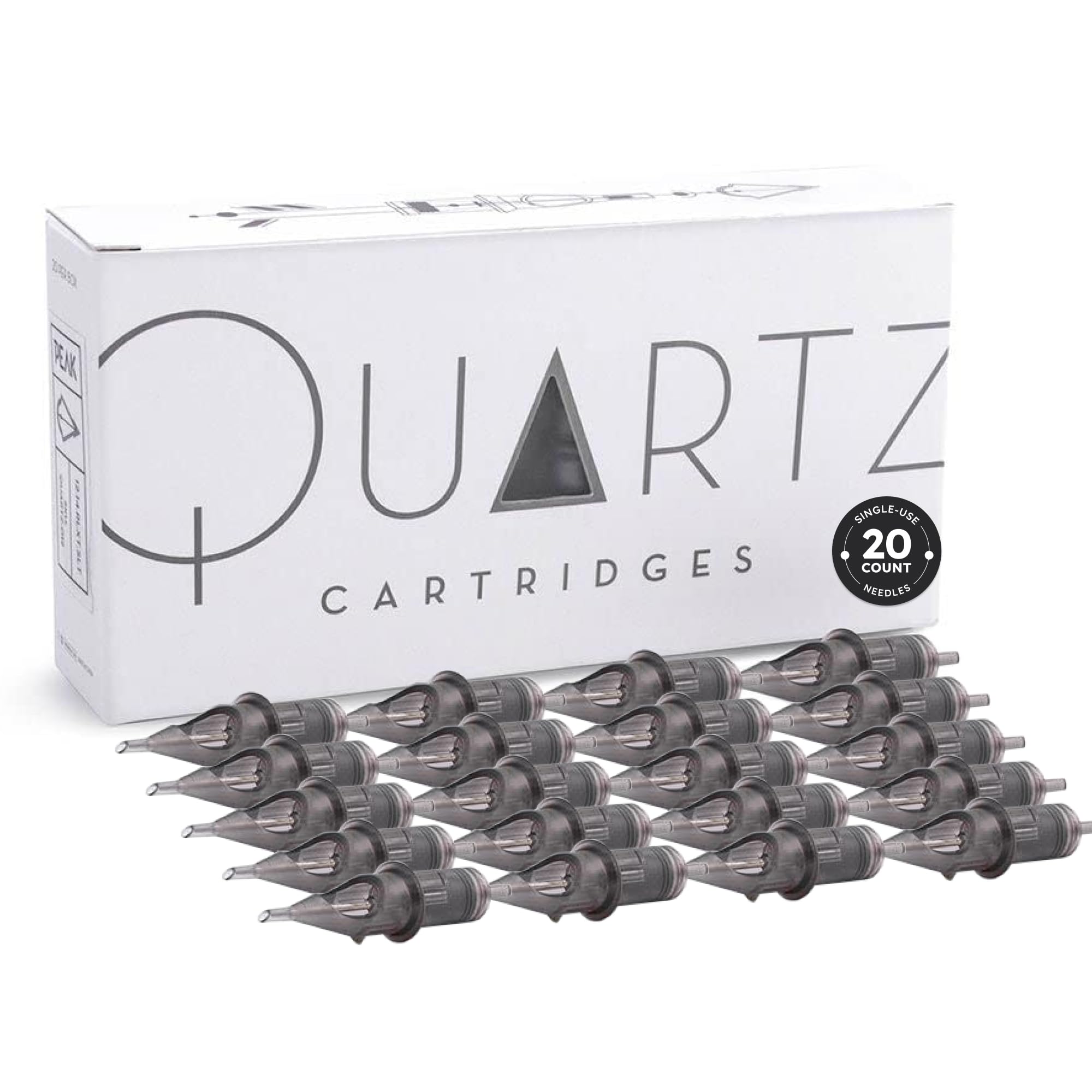 Peak - Quartz Cartridge Tattoo Needles - 1205RL - Single-Use Cartridges for Safe Professional Tattooing, Disposable & Sterile Tattoo Supplies (Box of 20)