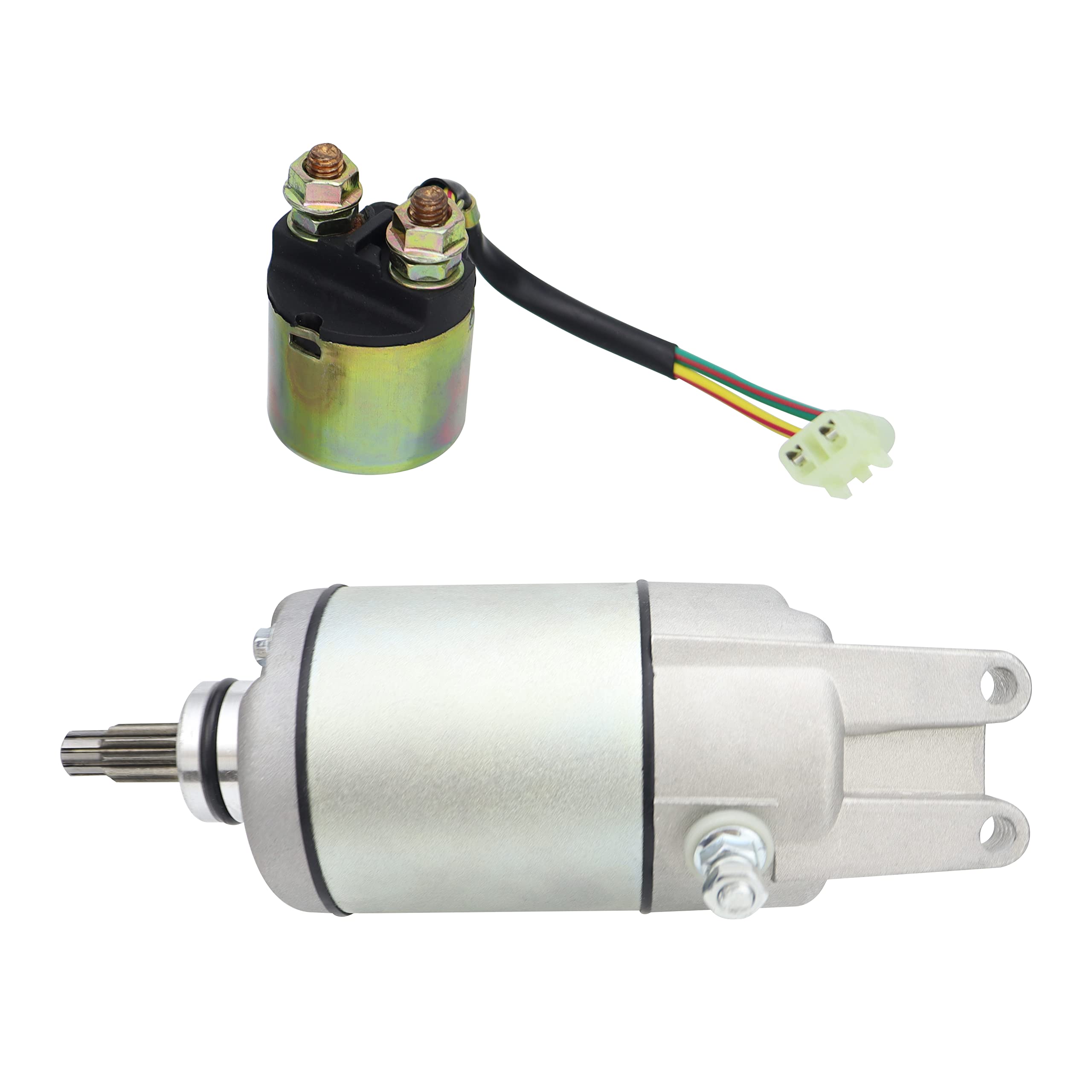 Photo 1 of SHUmandala 18610 18666 Starter Motor & Relay fit for Honda TRX500FA TRX500FGA TRX500FPA FourTrax Foreman Rubicon 2001-2009?2011-2014 31200-HN2-A01 31200-HN2-003 410-54066 SMU0314 495767 35850-HM7-000