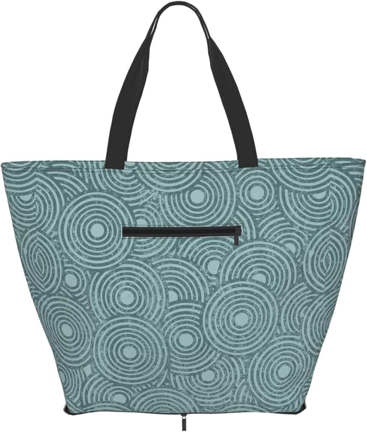 Shoulder Bag Retro Circle Collapsible Tote Bag for Women Girls Large