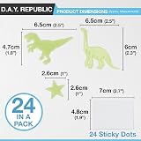 D.A.Y. Republic 24ct 3D Glow Dinosaurs Fluorescent Wall Decals Sensory Nursery view 2