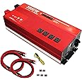 MOVFFGGRM 3000W 12V Power Inverter,Peak 6000W, Car/Truck/RV DC 12V to 110V 4AC Converter, 6X 2.4A USB Ports,with 18W Type-C Quick Charge Port,LCD Digital Display