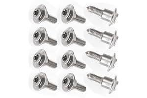 GZDLMOTO 12 Pcs/for BMW M5 x 14/14.5/17.5/16/20, Motorcycle Shell Stainless Steel Screws Bolt Kit, R1200GS LC ADV R1250GS R1200RT S1000XR RR S1000R R1250 F750GS F850GS F900R (Silver / 12Pcs, M5 x 17.5)