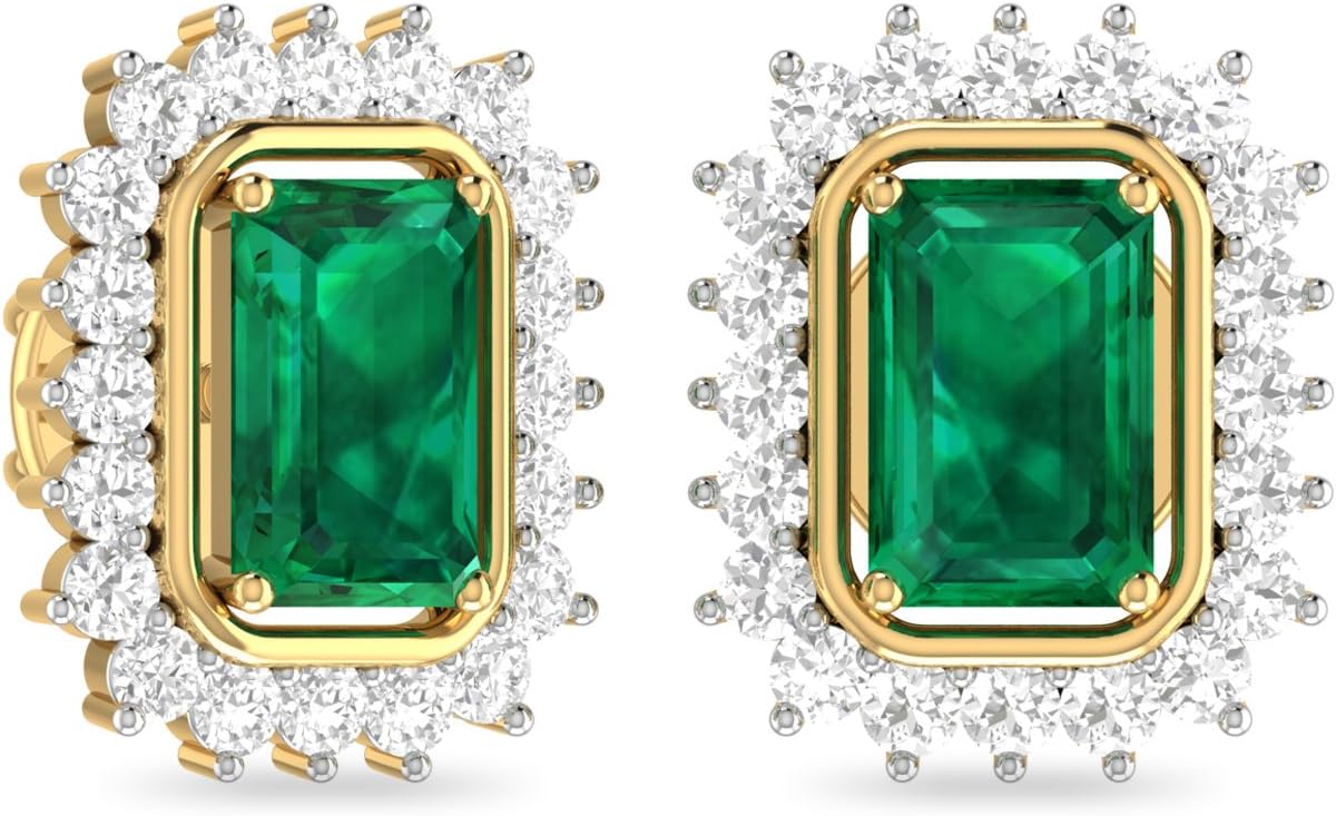 PC Jeweller The Ishbel 18KT Yellow Gold, Diamond and Gemstone Earring for Women