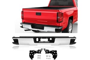 APSVE Rear Bumper Step Bumper Assembly Compatible with 2014-2018 Chevy Silverado 1500 GMC Sierra 1500 NON SENSOR Hole with Corner Steps,GM1103176