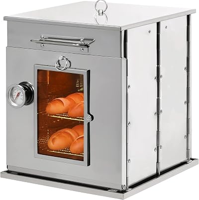 REDCAMP Foldable Camping Oven 3-Tier Grill Stainless Steel Portable Outdoor Oven