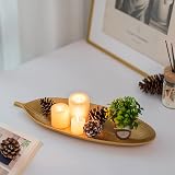 Hanobe Decorative Leaf Bowl Tray Gold Jewelry Dish Home Decor view 3