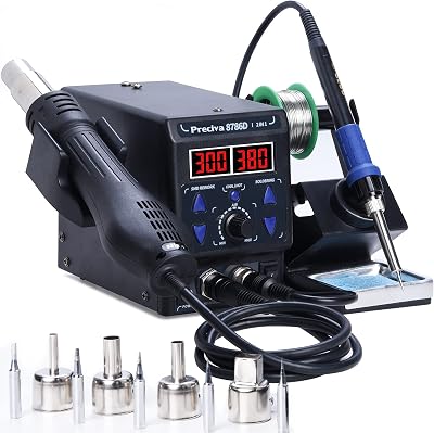 Preciva 2-in-1 Soldering & Hot Air Station with PID Temp Control