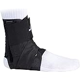 Breg Lace Up Ankle Brace with Stays | Ankle Stability Brace with Side Stabilizers for Sprain Support and Roll Prevention Fits Left or Right Foot, Men &amp; Women (M)