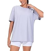 THE GYM PEOPLE Women's Oversized T Shirts Summer Casual Short Sleeve Tops Crewneck Loose Workout Basic Tees