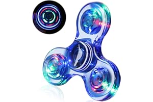SCIONE LED Fidget Spinners, Light Up Sensory Fidgets Toys for Kids, Glow in The Dark Toy for Kid 4-8-12, ADHD Anxiety Stress Relief Toys for Adults, School Classroom Exchange Gifts for Kids
