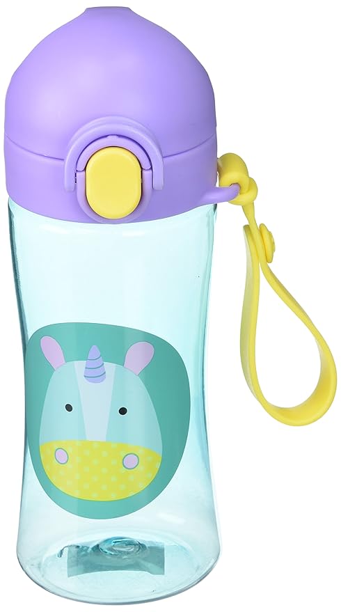 Skip Hop Zoo Lock-Top Sports Bottle, Unicorn, Multi