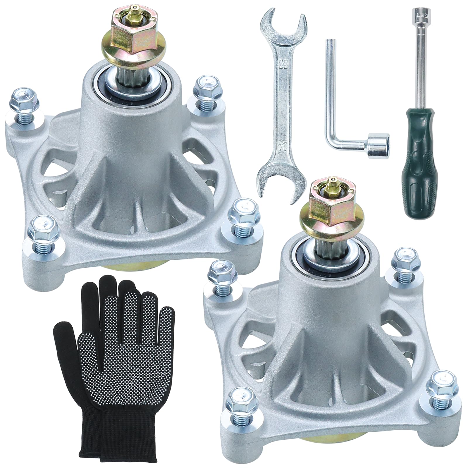 Photo 1 of GELASKA 2 Pack 587125201 Spindle Assembly Pre-Greased Replaces 532174356, 539107515, 587255601, 532174358, 532192656, 174356, 174358 for Husqvarna Z246, RZ4623, RZ46i, GTH2248, GTH2548, YTH1848 Mower