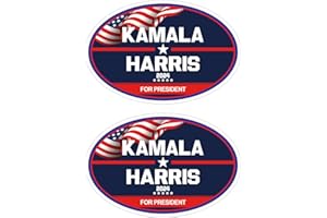 FIRJOY Kamala Harris 2024 for President Car Magnet - 6" x 4" (2 Pack)