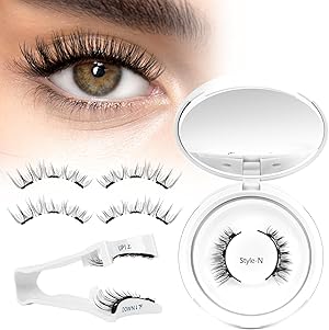 Higu clace Magnetische Wimpern,Magnet Wimpern Ohne Eyeliner,Magnetische Wimpern mit Applikator,Wimpern Magnetisch Natürlicher Look,Kein Kleber erforderlich Wimpern Magnetic(KIT-N)