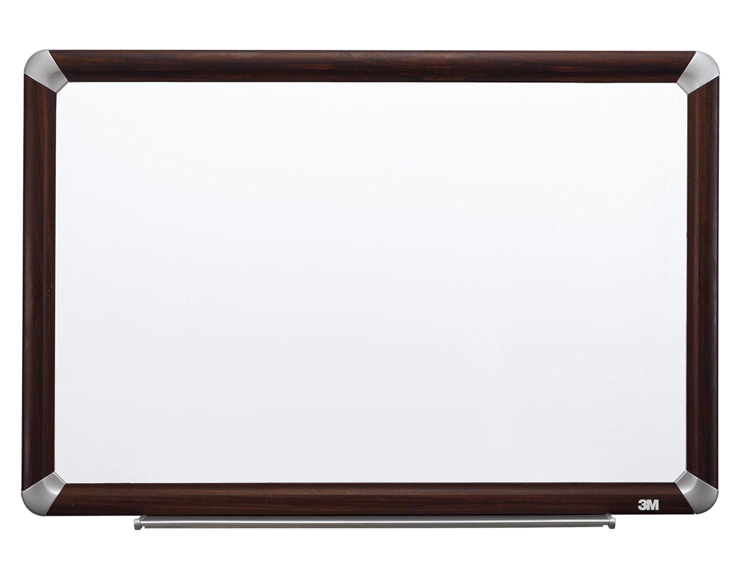 3M Dry Erase Board, 24 x 18-Inches, Full Mahogany-Finish Frame