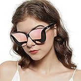 LVIOE Polarized Sunglasses for Women UV400 Protection Oversized Cat Eye Frame Retro Sunglasses for Driving Fishing Outdoor