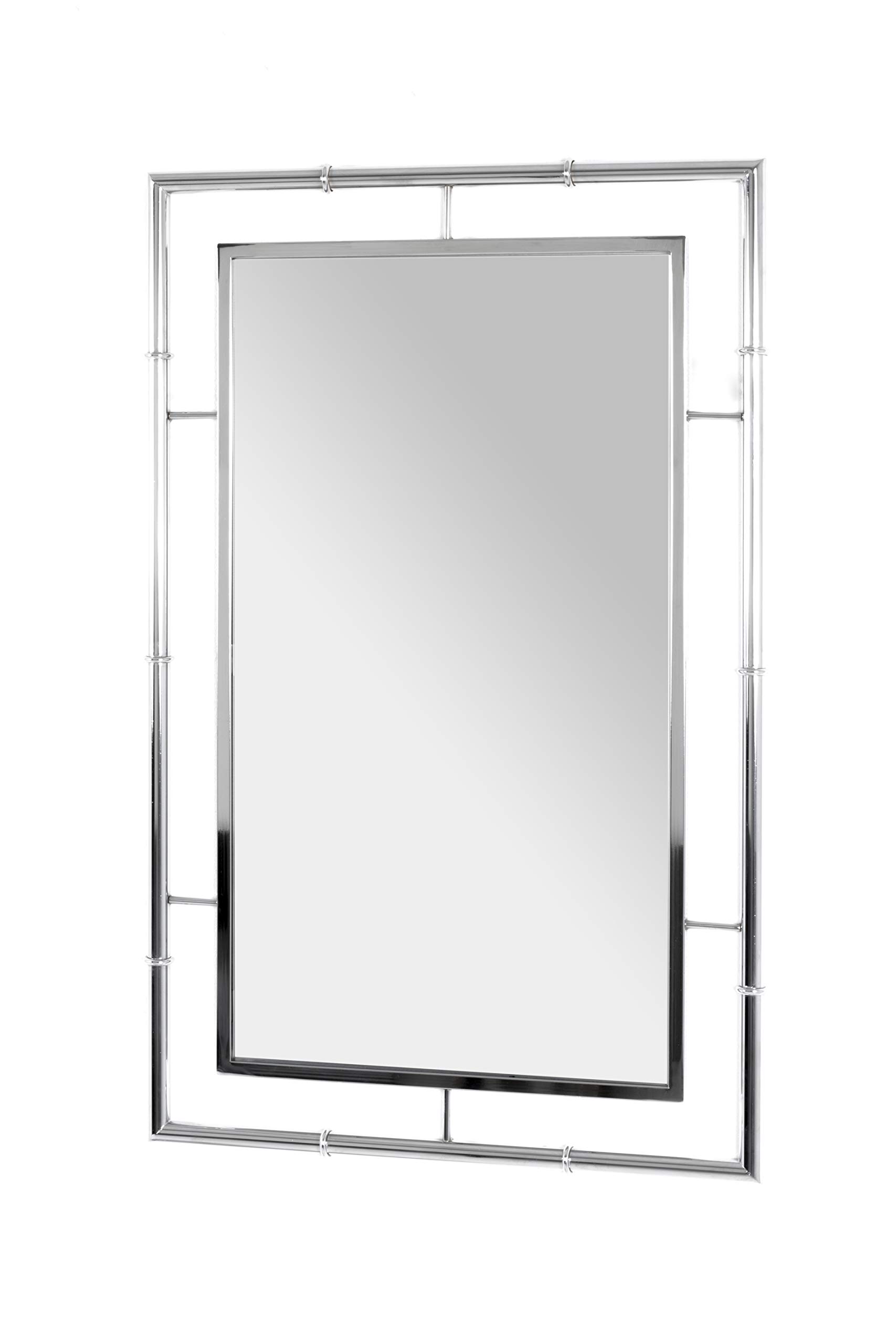 HAKU Mirroir Chrome, Metal, Mirror - Dim.: W 50 cm X H 80 cm X D 3 cm, Style: Modern