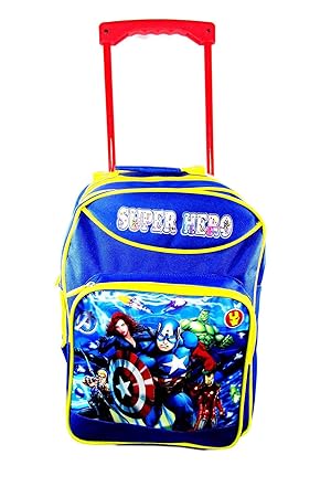 Captain America/Iron Man/Hulk/Avengers Sturdy Trolley/Travel (4 to 12 Years) School Bag/Best Gift for Kids Waterproof eh1510