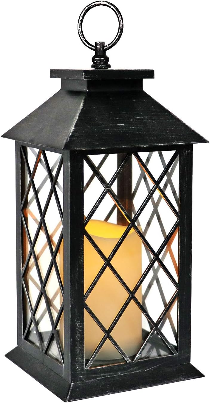 Rhytsing Antique Black 14" Decorative Lantern